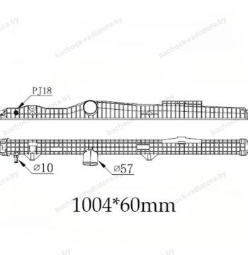 Бачок радиатора Scania G, P, R-series Евро 6 напорный верхний 1004 мм (2004-2024)