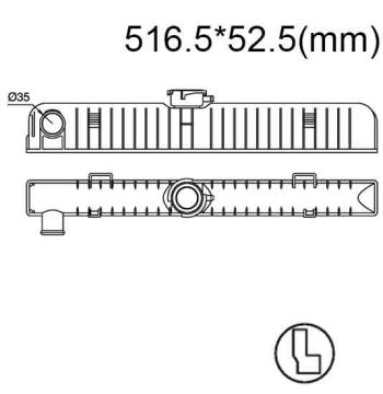 Бачок радиатора Mercedes-Benz E-Class W123, S-Class W126 напорный верхний (1975-1992)