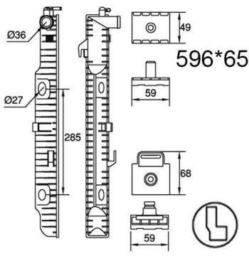 Бачок радиатора Mercedes-Benz G-Class W461, G-Class W463 напорный левый (1990-2018)