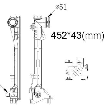 Бачок радиатора Mercedes-Benz C-Class W204, E-Class C207, E-Class W212, GLK-Class X204, SLK-Class R172 напорный левый (2007-2017)