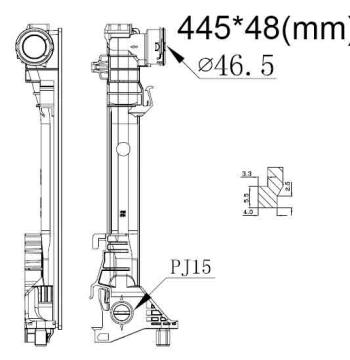 Бачок радиатора Mercedes-Benz C-Class W204, CLS-Class C218, E-Class C207, E-Class W212, GLK-Class X204, SLK-Class R172 напорный левый (2007-2018)