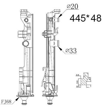Бачок радиатора Infiniti, Mercedes-Benz A-Class W176, B-Class W246, CLA-Class C117, GLA-Class X156, Q30, QX30 напорный левый (2011-2024)