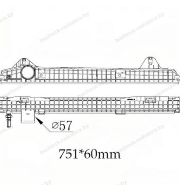 Бачок радиатора Scania G, L, P, R, S-series Евро 6 напорный верхний 751 мм (2017-2024)