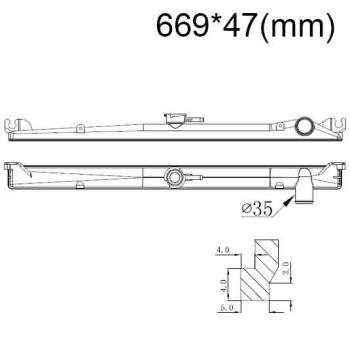 Бачок радиатора Nissan Laurel 5, Pathfinder 1, Skyline (R31), Terrano 1 напорный верхний (1984-2007)