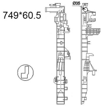 Бачок радиатора Nissan Patrol 6 напорный правый (2010-2024)