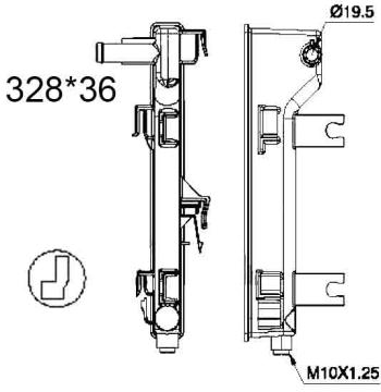 Бачок радиатора Nissan Leaf 1, NV 200 напорный правый (2009-2024)