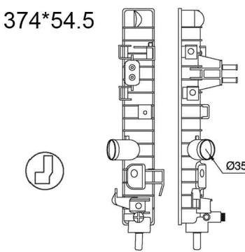 Бачок радиатора Opel Astra H, Zafira B напорный правый (2004-2014)
