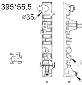 Бачок радиатора Opel Astra G, Zafira A напорный правый (1998-2005)