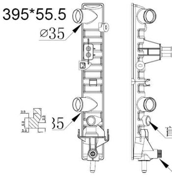 Бачок радиатора Opel Astra G, Zafira A напорный правый (1998-2005)