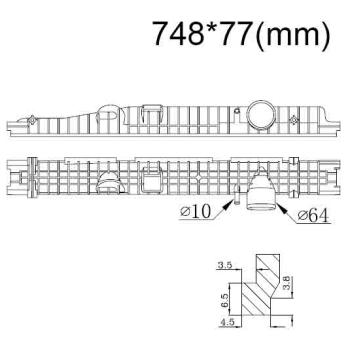 Бачок радиатора Volvo FM I-II, FM III, FMX напорный верхний 748 мм (1998-2024)