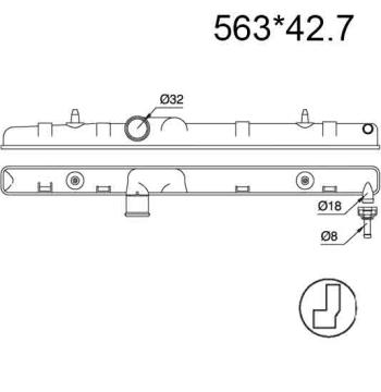 Бачок радиатора Peugeot 206, 206+, 3008, 307, 308 1, 407, 408, 5008 1, Partner 2, RCZ напорный верхний (1998-2018)