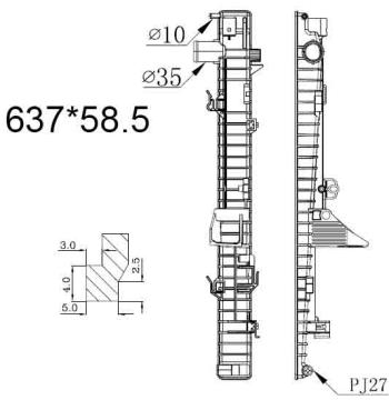 Бачок радиатора Land Rover Discovery 3, Discovery 4 (L319), Range Rover Sport (L320) напорный правый (2004-2020)
