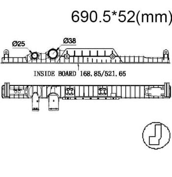 Бачок радиатора Land Rover Discovery 4 (L319), Range Rover 3 (L322), Range Rover Sport (L320) напорный верхний (2002-2020)